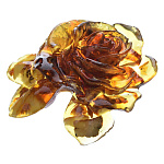 0050677 Янтарь Скульптура Брошь РОЗА в ассортименте