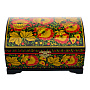 Шкатулка-сундучок "Цветы". Хохлома, фотография 4. Интернет-магазин ЛАВКА ПОДАРКОВ