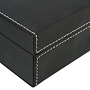 Подарочная упаковка из экокожи черная 10,5х10х5,5 см, фотография 3. Интернет-магазин ЛАВКА ПОДАРКОВ