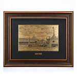  /30*40см Офорт черно-белый "Санкт-Петербург. Вид на Зимний дворец"