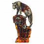 Скульптура из янтаря "Тигр на скале", фотография 1. Интернет-магазин ЛАВКА ПОДАРКОВ