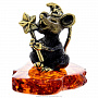 Статуэтка с янтарем "Мышь Мерлин" (коньячный), фотография 1. Интернет-магазин ЛАВКА ПОДАРКОВ