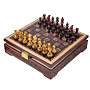 Шахматы с инкрустацией и фигурами из янтаря 28х28 см, фотография 1. Интернет-магазин ЛАВКА ПОДАРКОВ