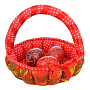 Корзина для конфет и пасхальных яиц "Хохлома", фотография 2. Интернет-магазин ЛАВКА ПОДАРКОВ