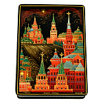 200878 Лаковая миниатюра :Шкатулка "Москва-Красная площдь" 18*13, арт. 6,195