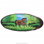 Панно из дерева "Лошадка" с каменной крошкой, фотография 1. Интернет-магазин ЛАВКА ПОДАРКОВ