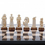 Эксклюзивные деревянные шахматы с фигурами из кости "Бородино" 45х45 см, фотография 3. Интернет-магазин ЛАВКА ПОДАРКОВ
