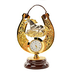 25344-ЯШМА Златоуст ЧАСЫ "ПОДКОВА" позолота,  в П/У