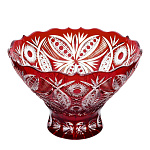 0054882/SK Хрусталь ВАЗА-ФРУКТОВНИЦА КОБАЛЬТ/ЖЕЛТЫЙ