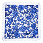 Салфетка текстильная с кружевом "Гжель"