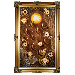 300769-НП Картина Янтарная "ЛУННЫЕ КАРПЫ" 70*120 см