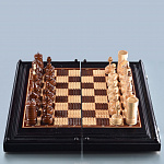 Шахматы-нарды-шашки деревянные 3в1