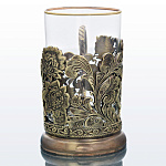 Гжель Блюдце фигурное "ТЮЛЬПАН" Авт. Алехин С.С.