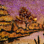 Картина янтарная "Камыши. Закат" 25х20 см, фотография 4. Интернет-магазин ЛАВКА ПОДАРКОВ