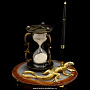 Настольный набор для руководителя с часами "Ящерица". Златоуст, фотография 1. Интернет-магазин ЛАВКА ПОДАРКОВ