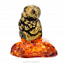Статуэтка с янтарем "Мишка Тедди с цветами", фотография 2. Интернет-магазин ЛАВКА ПОДАРКОВ