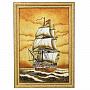 Картина янтарная "Парусник" 60х40 см, фотография 3. Интернет-магазин ЛАВКА ПОДАРКОВ