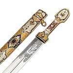0068108/АД Оружие сувенирное КИНЖАЛ украшенный/кабошон черный агат