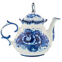 Чайник заварочный "Анемон". Гжель, фотография 2. Интернет-магазин ЛАВКА ПОДАРКОВ