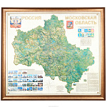 Панно рельефное "Карта Московской области"