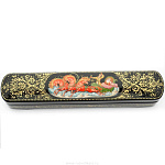 0021195 Лаковая миниатюра Шкатулка "Тройка" (АР Коновалова) 18*3,5см (14р043-2)