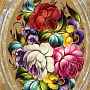 Поднос с авторской росписью "Цветы" 30х23 см, фотография 1. Интернет-магазин ЛАВКА ПОДАРКОВ