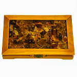 0090379- Домино " ВИТРАЖ " с янтарными фигурами 21*13*4 см