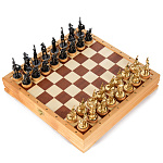 0068009 /RTS-02.wb королева  Шахматы "БОРОДИНСКОЕ СРАЖЕНИЕ"  цинковый сплав/чернение