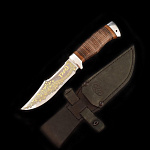 13163/кожа Златоуст Оружие сувенирное НОЖ "Юнона" (кожа, алюм.,зол.)