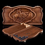 0053788 Нат.дерево НАРДЫ Ивановские ВИТЯЗЬ бук 59*30см