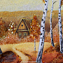 Янтарная картина "Домик на опушке" 37х47 см, фотография 8. Интернет-магазин ЛАВКА ПОДАРКОВ