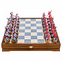 Шахматы деревянные с металлическими фигурами "Хоккей. ЦСКА" 47х47 см, фотография 2. Интернет-магазин ЛАВКА ПОДАРКОВ
