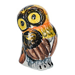 0078102 ГЖЕЛЬ Скульптура СОВА, в цвете, h=6 см