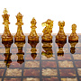 Шахматы с инкрустацией и фигурами из янтаря 28х28 см, фотография 3. Интернет-магазин ЛАВКА ПОДАРКОВ
