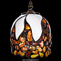 Настольная лампа из янтаря и бронзы. Высота 32 см, фотография 2. Интернет-магазин ЛАВКА ПОДАРКОВ