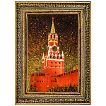 Картина янтарная "Москва. Спасская башня" 79х59 см