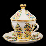 0031128/81.10318.00.1 ЛФЗ ЧАШКА+БЛЮДЦЕ/КРШ Подарочная2 "Фантастические цветы" ТH1 