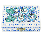 0076995/12*8см Хохлома Шкатулка ЦВЕТЫ бел Н0003