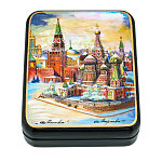 37821 Шкатулка с художественной росписью "Москва. Кремль" 11*9*3 зима