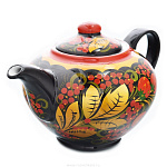архив26022/0,5л  Хохлома ЧАЙНИК ЗАВАРОЧНЫЙ цвета и формы в ассортименте
