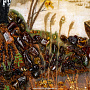 Картина янтарная "Летний вечер у реки. Лодка" 60х80 см, фотография 6. Интернет-магазин ЛАВКА ПОДАРКОВ