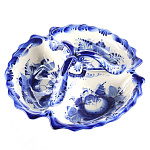 0023068/коб Гжель МЕНАЖНИЦА "ТРОЙКА" (СТС)