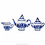Чайный сервиз на 12 персон "Тюльпан". Гжель, фотография 4. Интернет-магазин ЛАВКА ПОДАРКОВ