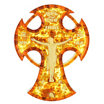 0039659 Янтарь КРЕСТ (распятие) 