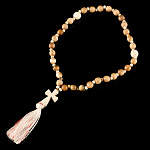  Бивень мамонта ЧЕТКИ круглые ПРАВОСЛАВНЫЕ темные 8 мм