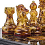 Шахматы с инкрустацией и фигурами из янтаря "Камелот" 45х45 см, фотография 5. Интернет-магазин ЛАВКА ПОДАРКОВ