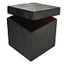 Подарочная упаковка из экокожи черная 17х17х17,5 см, фотография 2. Интернет-магазин ЛАВКА ПОДАРКОВ