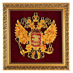 Панно янтарное "Герб РФ" 35х35 см