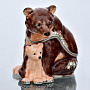 Шкатулка (традиции Фаберже) "Медведица с медвеженком", фотография 2. Интернет-магазин ЛАВКА ПОДАРКОВ