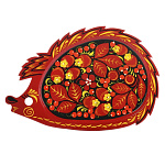 0018847/С/28см  Хохлома "Доска разделочная "ЕЖИК"